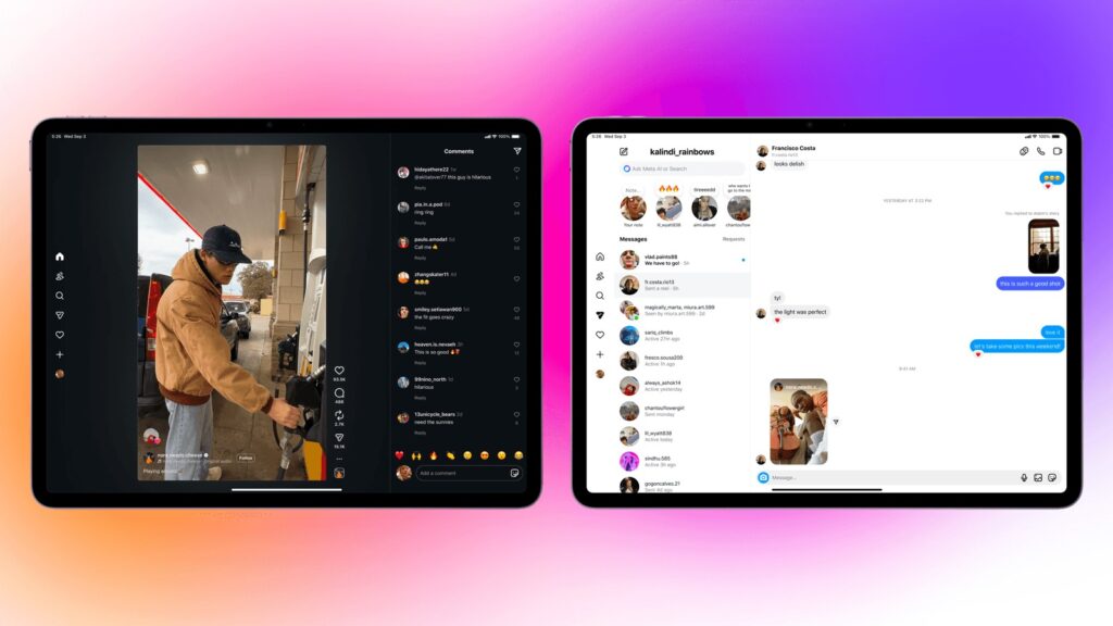 ipad instagram özel uygulaması ekran görüntüleri