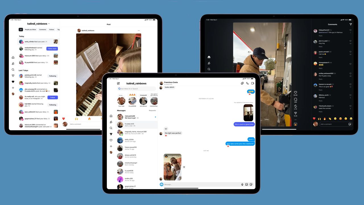 ipad instagram özel uygulaması ekran görüntüleri
